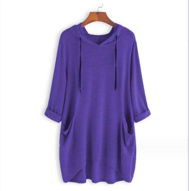 Women's Cozy Cashmere Hooded Pullover T-Shirt