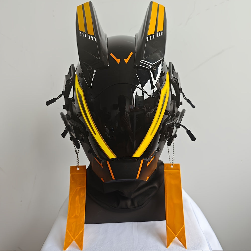 Cyberpunk LED Futuristic Mask with Glowing Effects