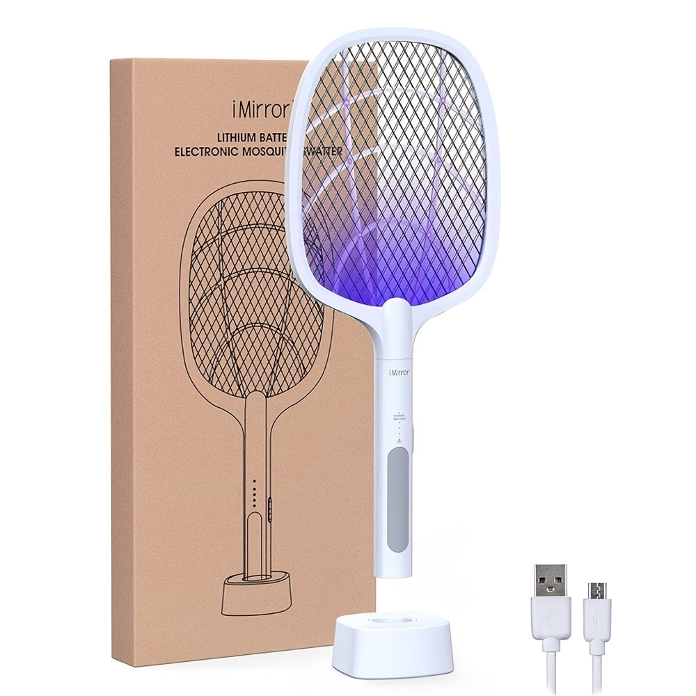 Rotating Head Rechargeable Mosquito Swatter with Telescopic Rod