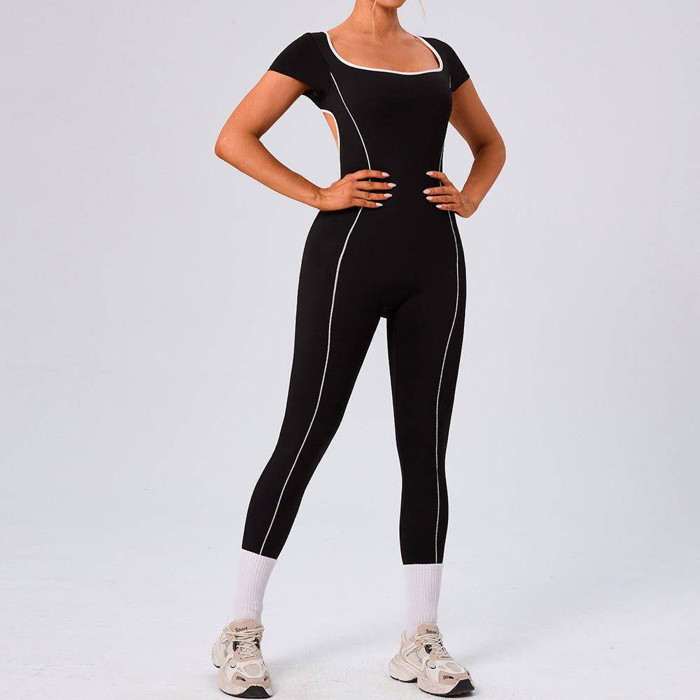Women's Slim-Fit Hollow-Out Yoga Jumpsuit