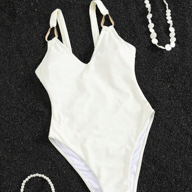 Sleeveless Halter-neck Bodysuit With A Sophisticated And Elegant Design