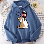 Cartoon Cat Drink Salary Increase Beverages Mens Hooded Jack