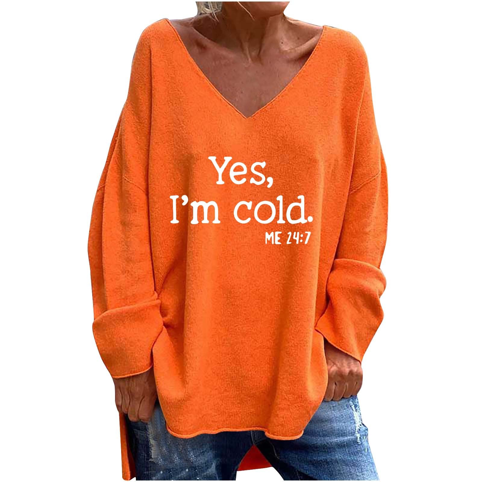 Women's V-Neck Loose Casual Long Sleeve Top