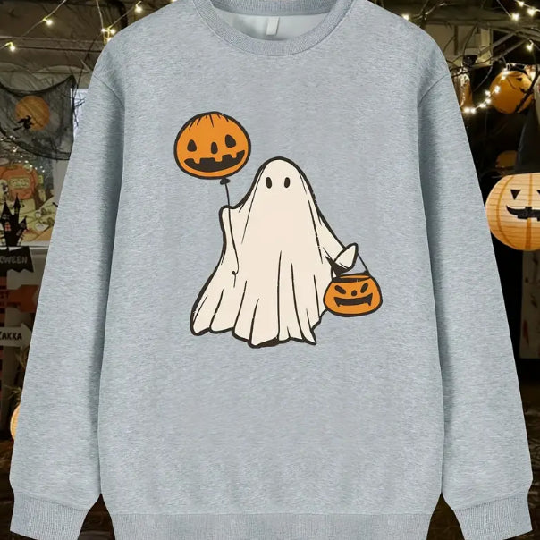 Cozy Fleece Letter Print Long Sleeve Casual Sweatshirt