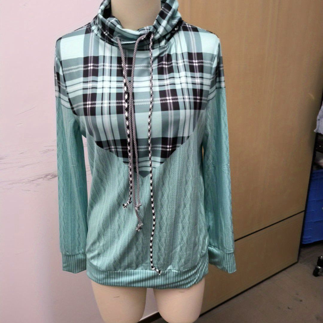 Cozy Multicolor Women's Hooded Pullover Sweater