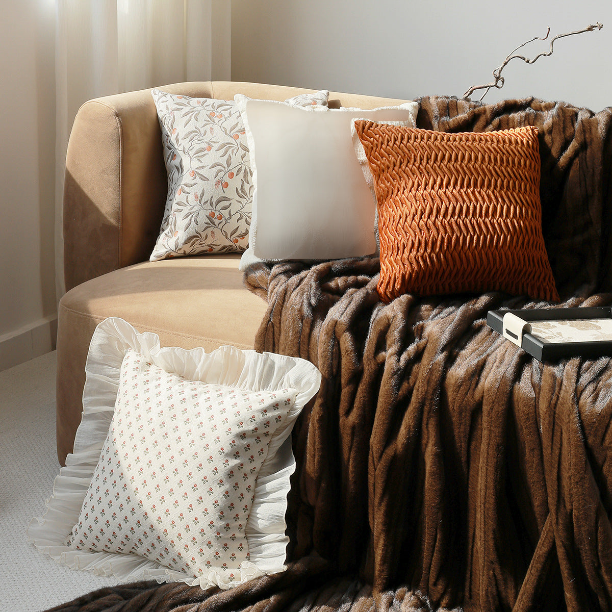 Modern Minimalist Square Cushion Cover - Stylish Decor, No Insert