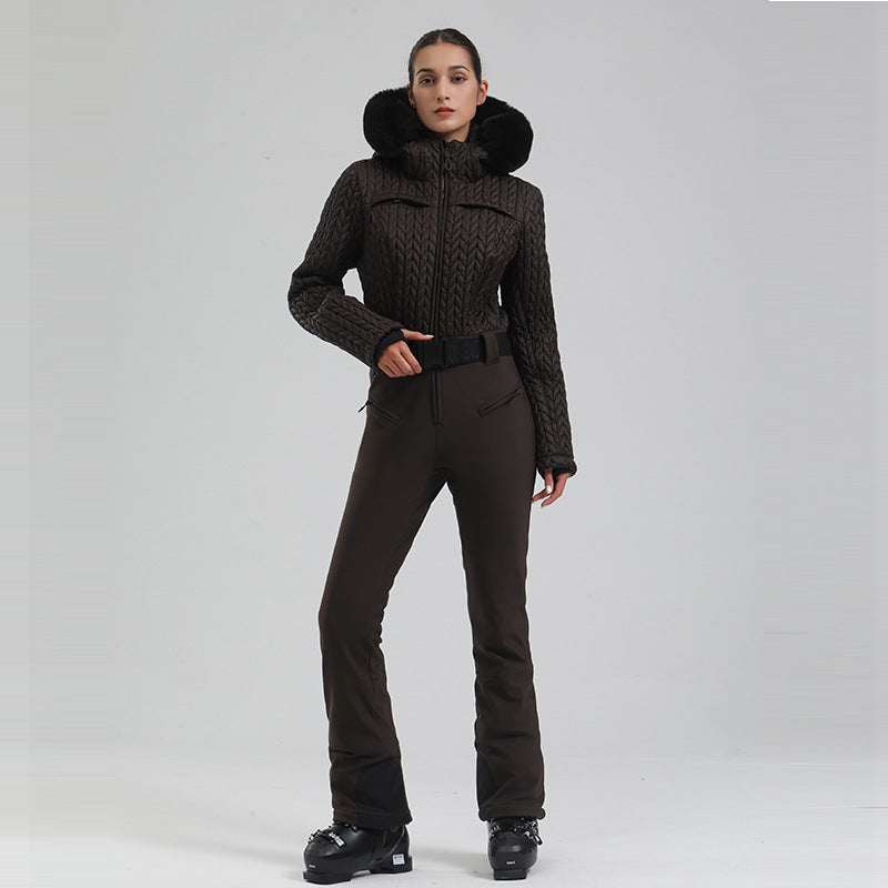 Women's Waterproof Windproof One-Piece Ski Suit