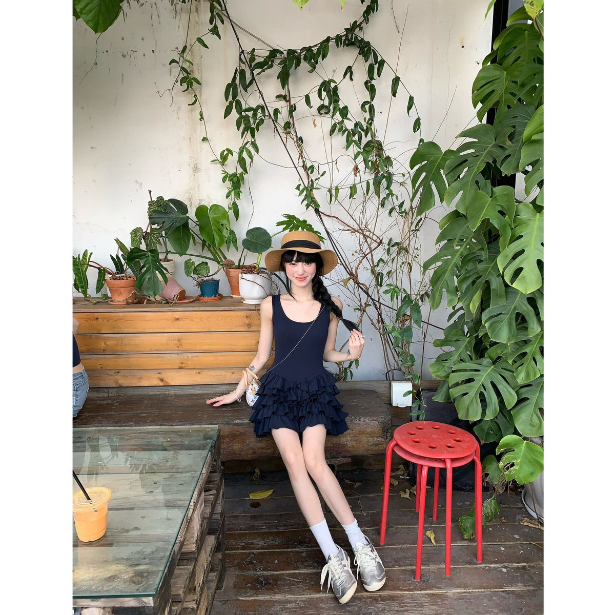 Sweet White Strap Dress for Women