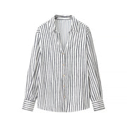 Women's Fashion Versatile Single Button Satin Texture Shirt