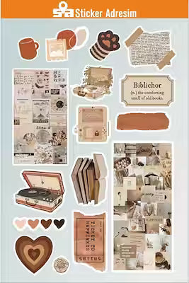 16-Piece Trendy Sticker Label Set for Planners and Journals