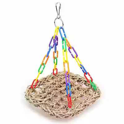 Bird Grass Net Parrot Swing Hammock