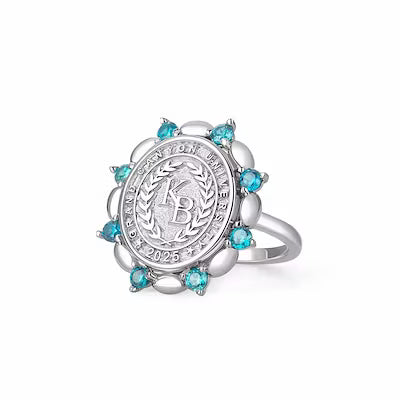 Birthstone Custom Engraved Copper Ring
