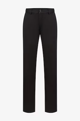 Black cotton chino pants with elastane