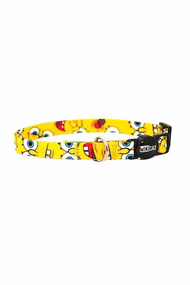 Adjustable polyester cat collar with safety release buckle and bell