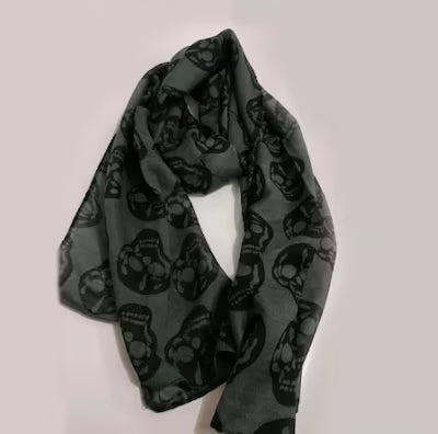 Boho Chic Skull Print Scarf