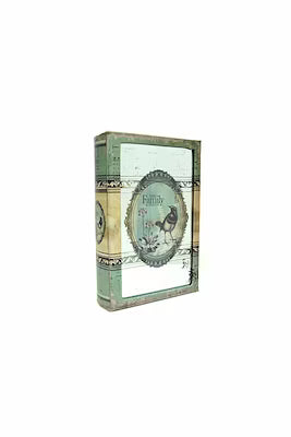 Wooden bird-patterned mirrored box