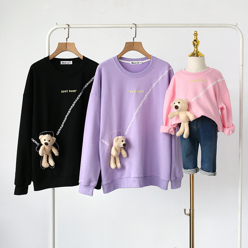 Matching Family Long Sleeve Hoodie Dresses