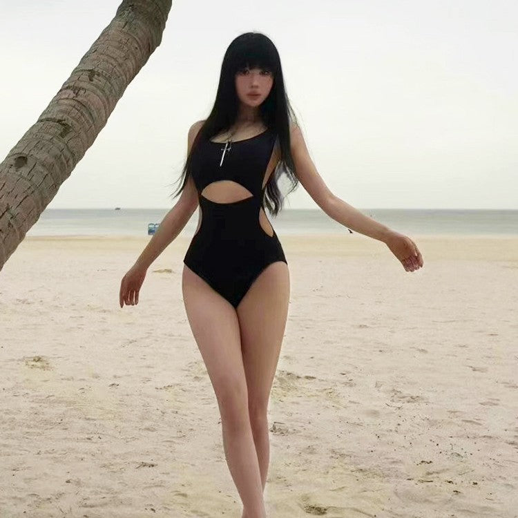 Wind Designed Cutout Triangle One Piece Swimsuit Women's
