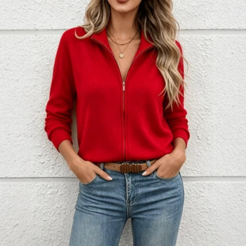 European and American Chic All Matching Cardigan Long Sleeved Knit Sweater for Women