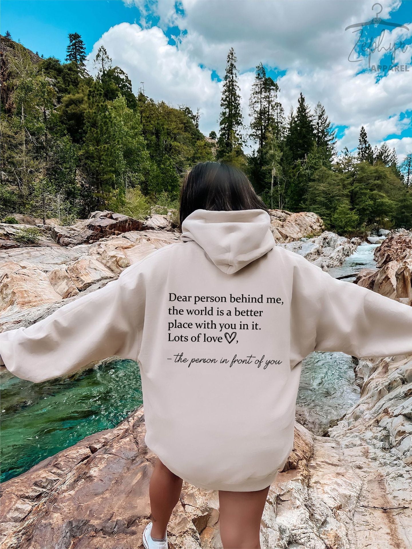 Dear Person Behind Me Positivity Hoodie Sweatshirt