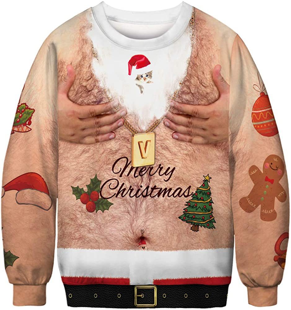 Unisex Halloween Digital Print Crewneck Sweater