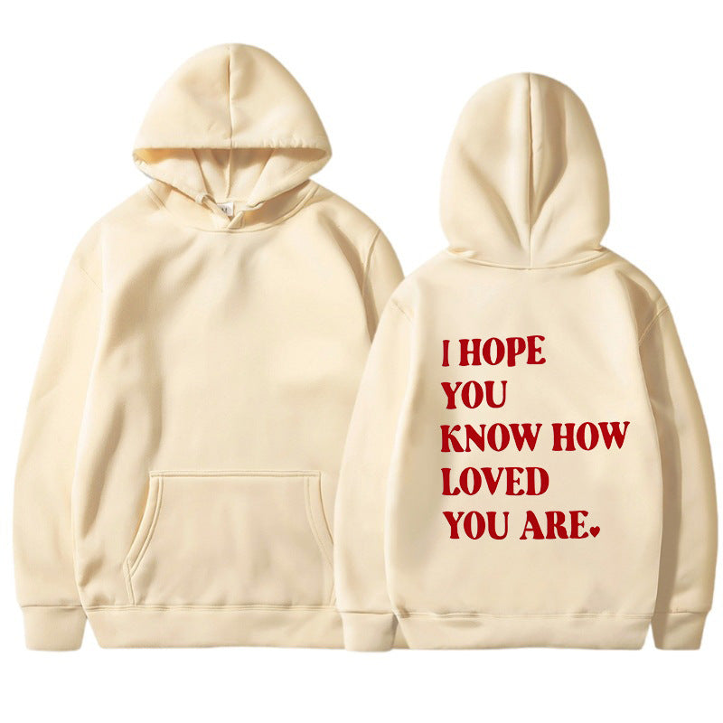 Plus Size Casual Printed Drawstring Hoodie
