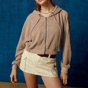 Women's Solid Color Casual Loose Short Cardigan Coat