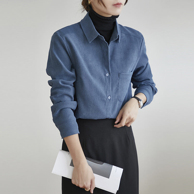 New Autumn And Winter Bandage Dress Shirt For Women