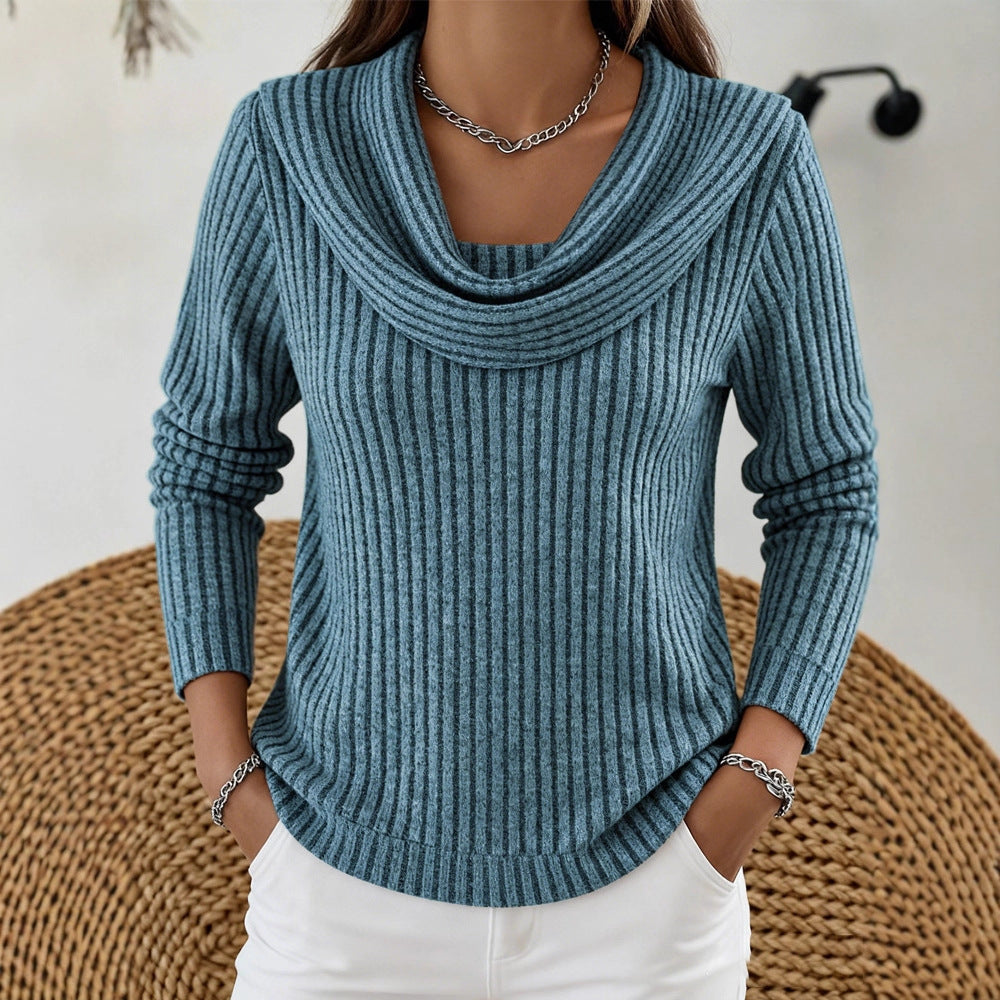 Womens Casual Loose-fit Fashionable Long-sleeve Top