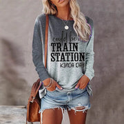 Retro 3D Digital Print Women's Casual Crew-Neck T-Shirt