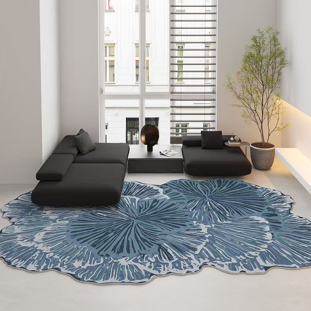 Living Room Rug Pink Shaped Cashmere Like Foot Mat