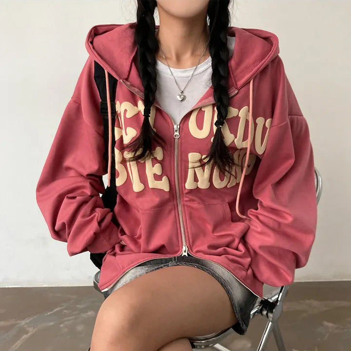 Women's Fleece Zip Cardigan Cozy Casual Sweater Coat