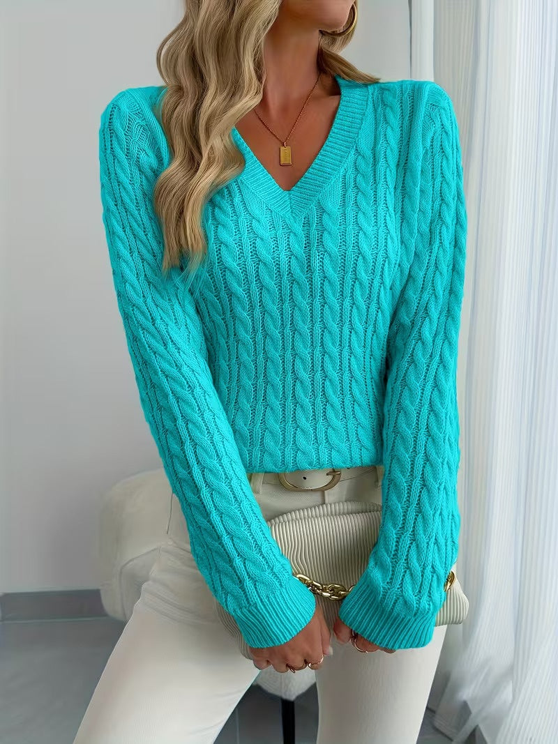 All-match Woolen Long-sleeved Top Sweater for Women