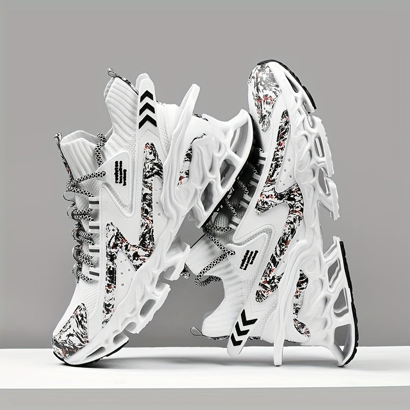 Men's Lightweight Breathable Training Sneakers with Cushioned Sole