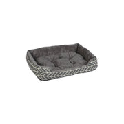 Soft Plush Comfort Pet Bed - Reversible Warm & Cool Sides, 4-Season All-Weather Pet Sofa With Plush Cushioning, Extra Small/Medium Dogs & Cats, Grey Polyester Bed With Polypropylene Fiber Filling,...