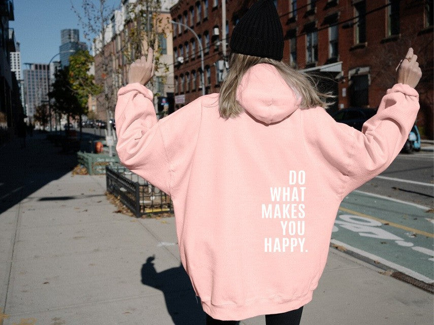 Do What Makes You Happy Oversized Wool Blend Sweatshirt