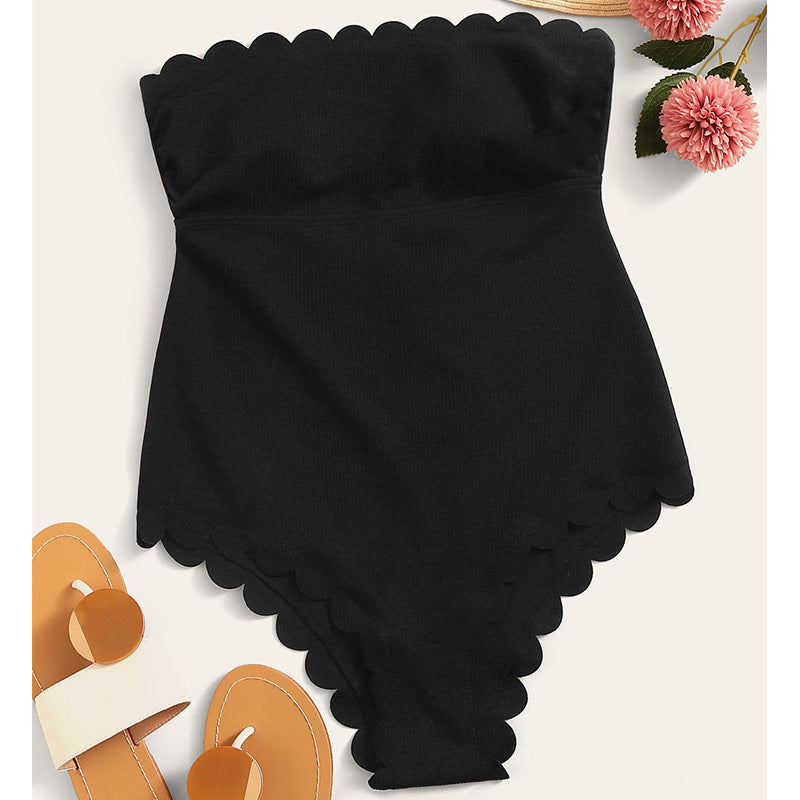 Minimalist Strapless One-Piece Swimsuit