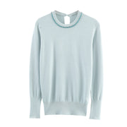 Chic Striped Contrast Color Knit Cardigan Sweater