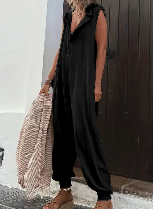 Women's Casual Hooded Jumpsuit