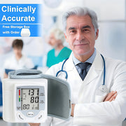 Automatic Wrist Blood Pressure Monitor Wrist Cuff with LCD Glass Curtain - Adjustable Cuff, Pulse Rate Detection & Irregular Heartbeat Alarm - Blood Pressure Measurement Battery-Powered (Batteries ...