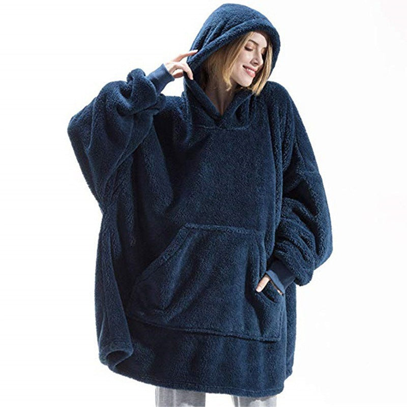 Cozy Oversized Winter Hoodie with Pocket for Women