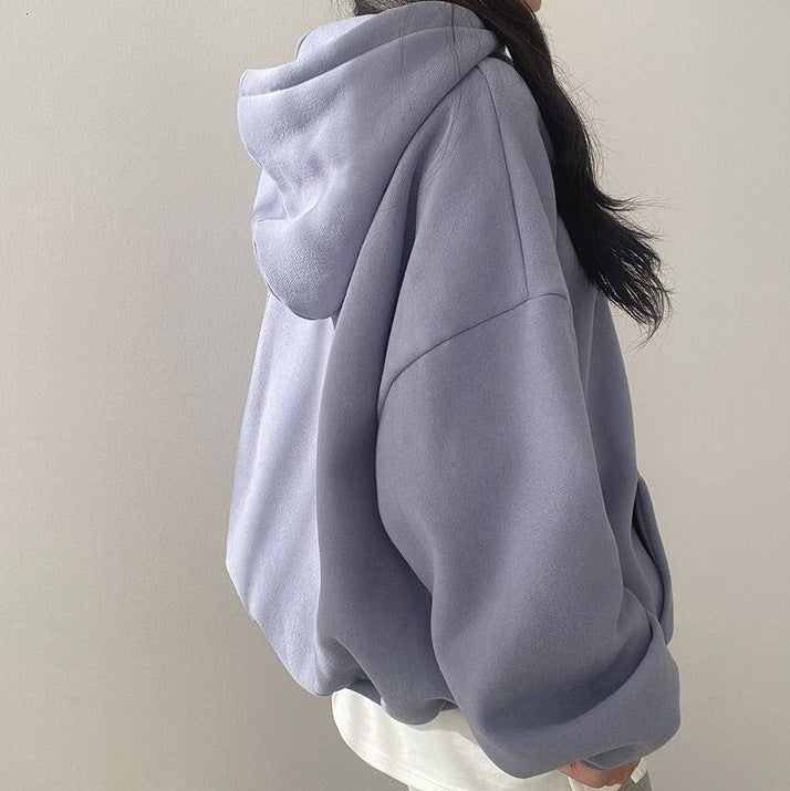 Women's Oversized Casual Embroidered Pullover Sweatshirt