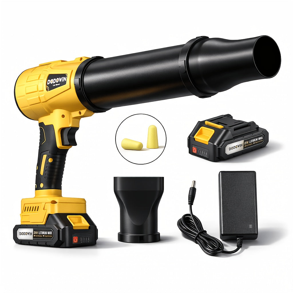 Turbo Jet Blower, Electric Cordless Leaf Blower, 21V 1/2 2.0AH Battery Jet Dry Blower, High Pressure Air Blower, Jet Blower Car Dryer, Hand Held Snow Blower, Home Outdoor, Blowing Leaves And Dust, An Ideal Christmas Gift