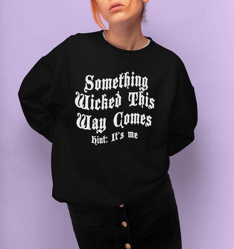 Funny Halloween Letter Print Graphic Sweatshirt