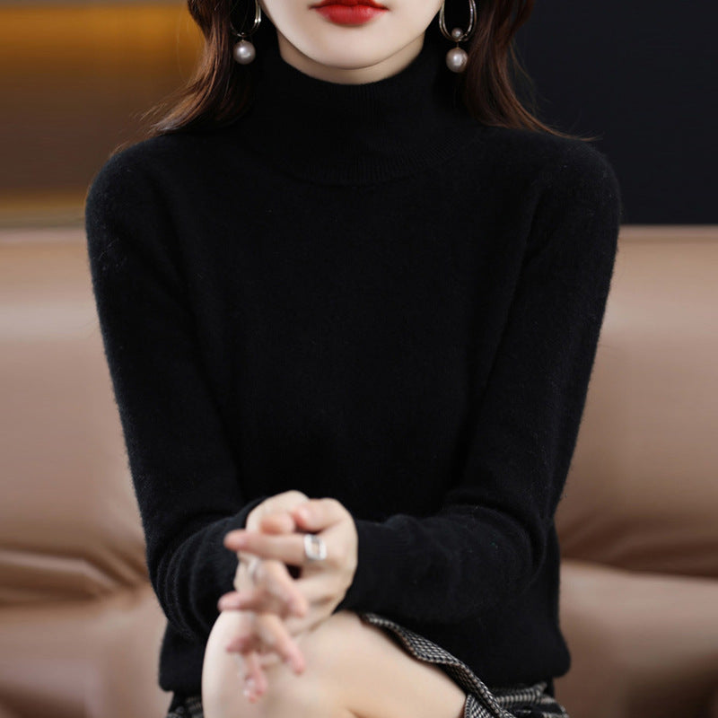 Women's Loose-fit Autumn Winter Knitted Turtleneck Sweater