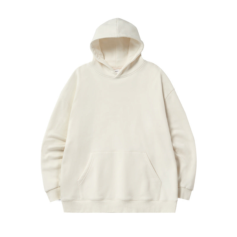 Cozy Fleece-Lined Hooded Sweatshirt Loose Casual Winter Top