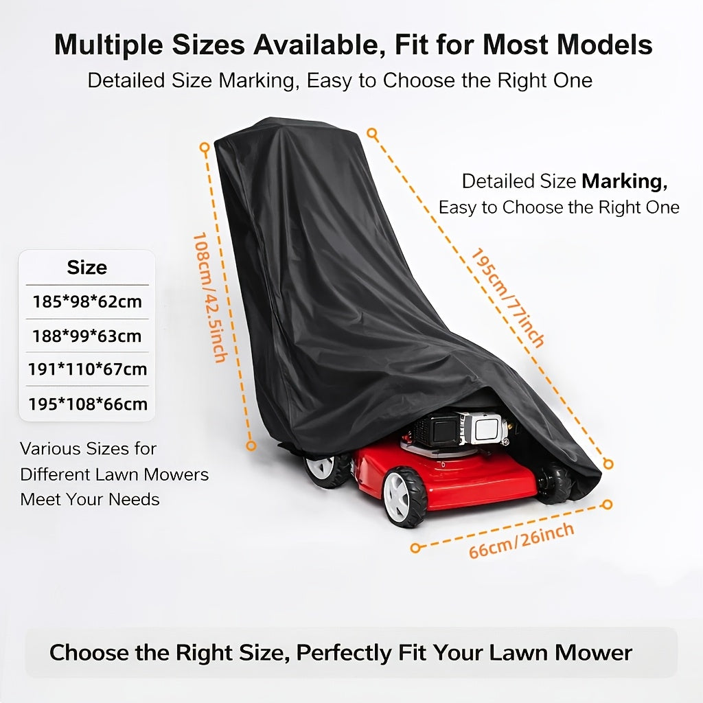 Outdoor Lawn Mower Cover – 300D Oxford Fabric with Drawstring Bottom Closure