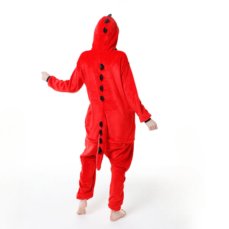 Cozy Flannel Dinosaur Animal One-Piece Pajamas