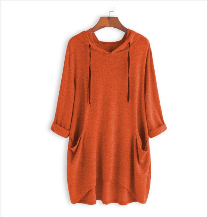 Women's Cozy Cashmere Hooded Pullover T-Shirt