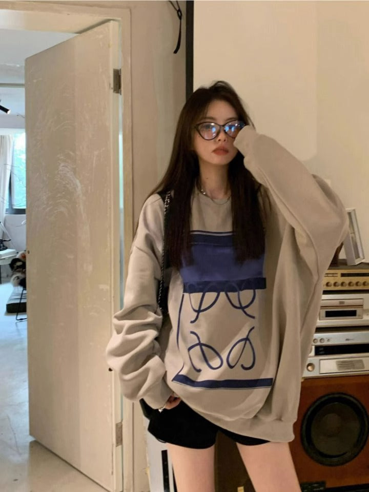 Mid-length Pullover Sweater Women's Loose Slimming Top